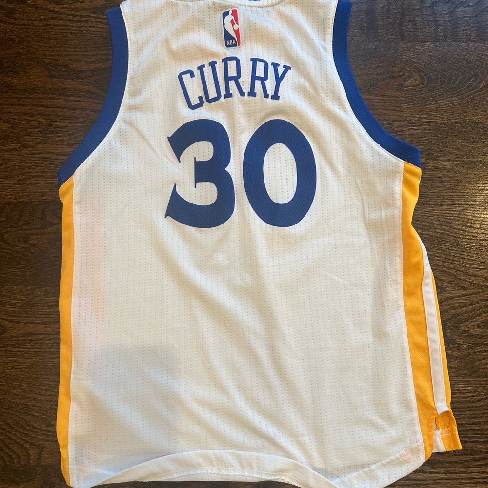 Curry NBA Golden State Warriors Curry YOUTH Jersey - White and Blue
